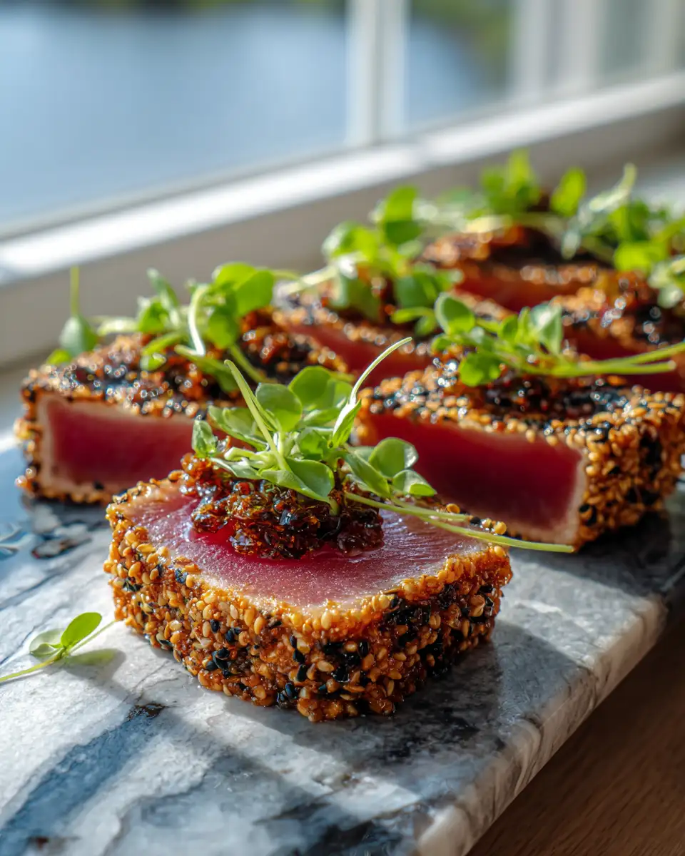 Savor the Perfect Seared Tuna Steak with a Crispy Sesame Crust - Featured Image