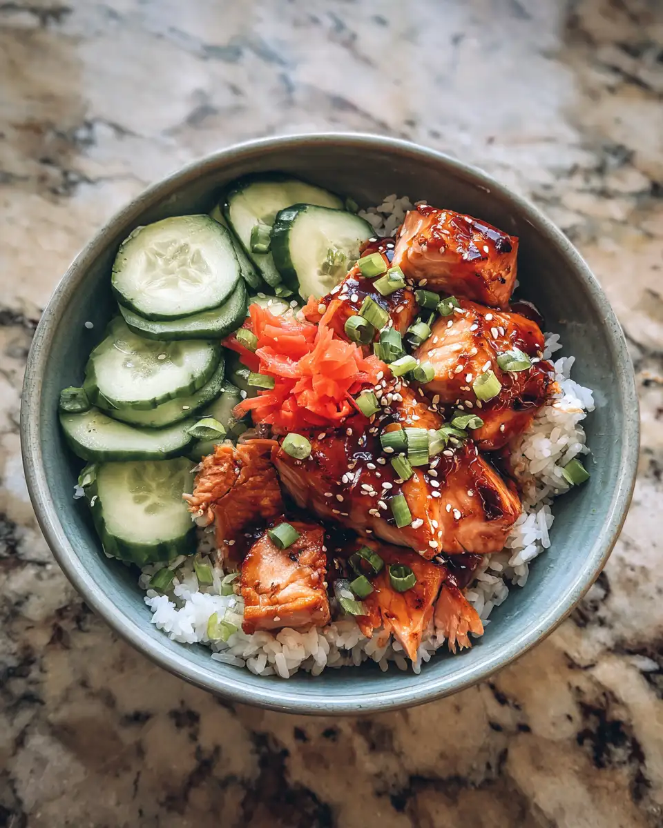 Final dish - Savor the Flavor: Teriyaki Salmon Rice Bowl Bliss