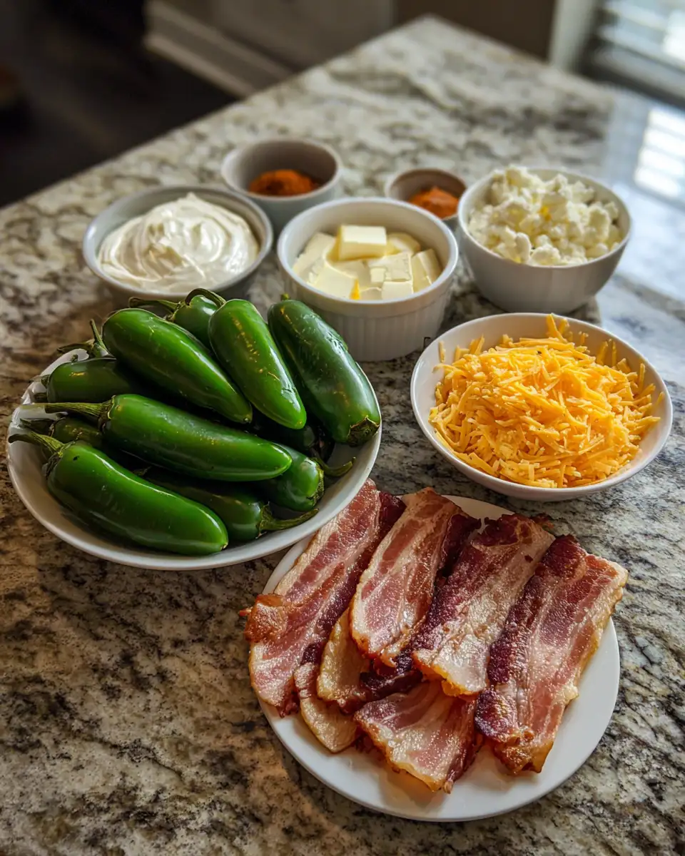 Ingredients for Crispy and Spicy: The Ultimate Air Fryer Jalapeno Poppers Experience
