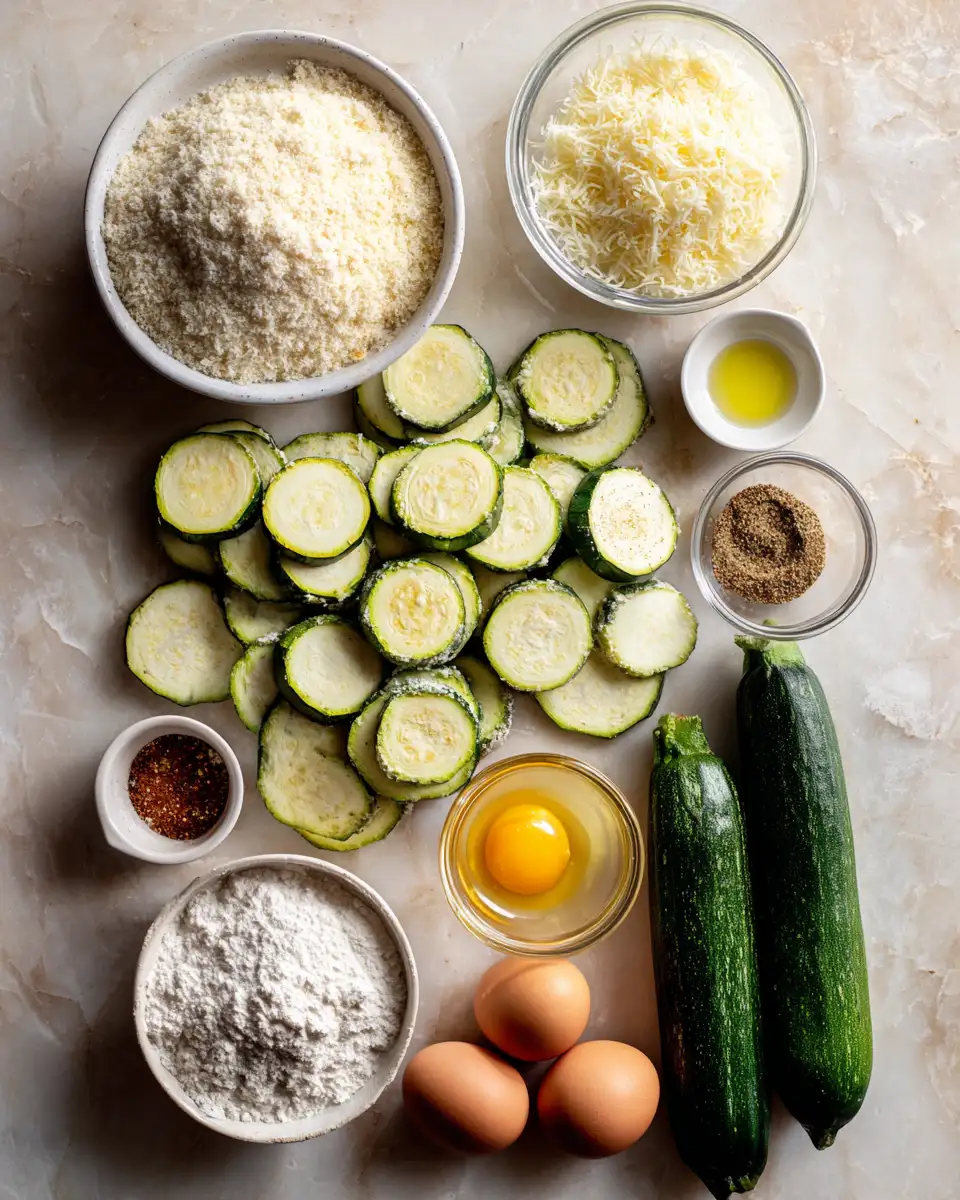 Ingredients for Crispy Air Fryer Zucchini Chips: Your New Guilt-Free Snack Favorite