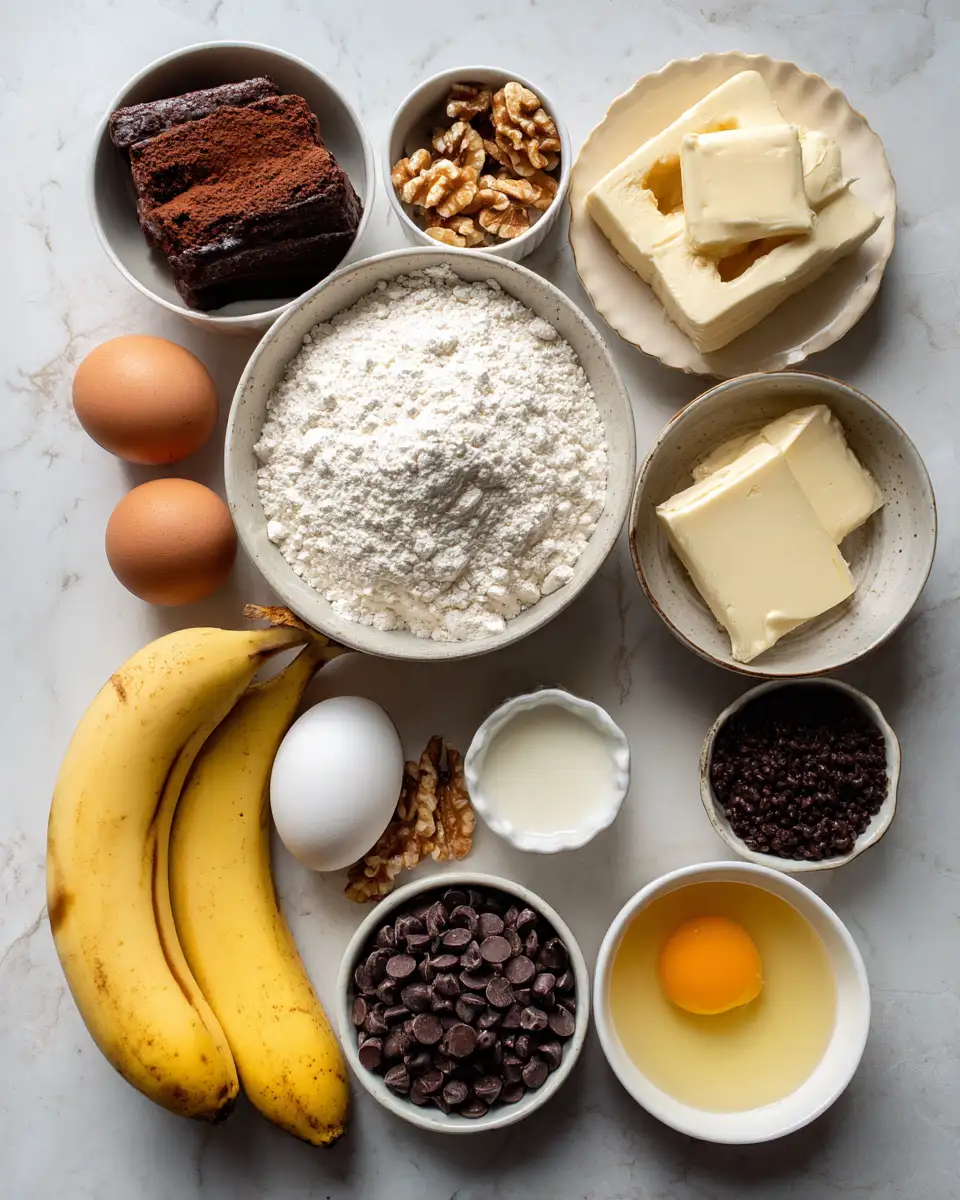 Ingredients for Decadent Delight: Banana Pudding Brownies You Can't Resist