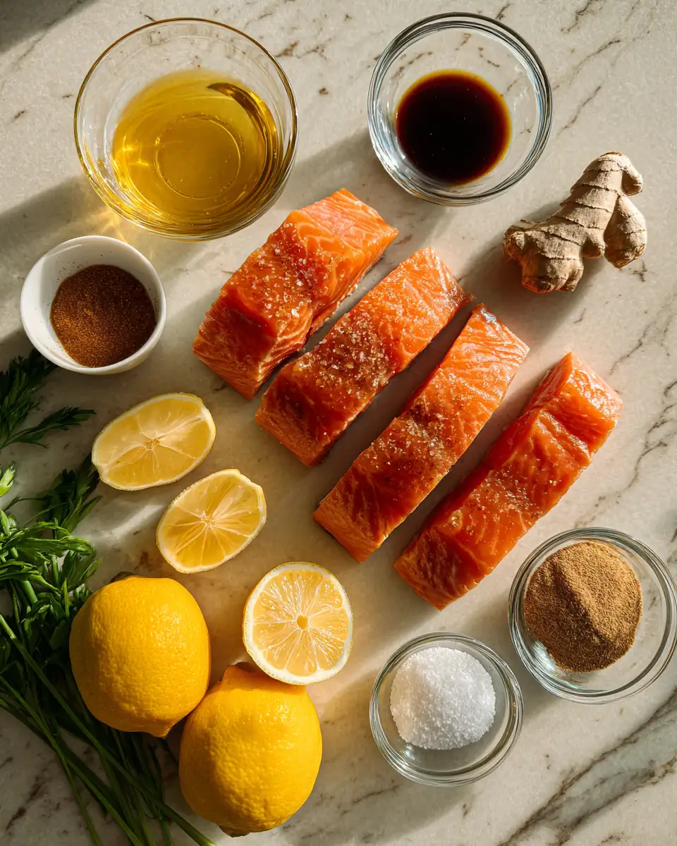 Ingredients for Sweet Symphony: Brown Sugar Honey Salmon Delight