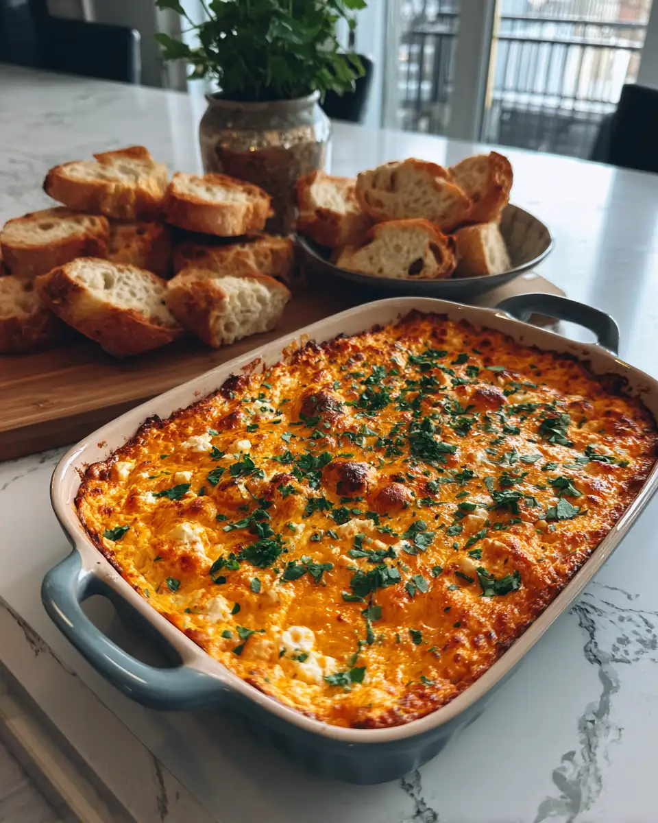 Final dish - Irresistible Buffalo Chicken Dip Recipe: A Game Day Essential