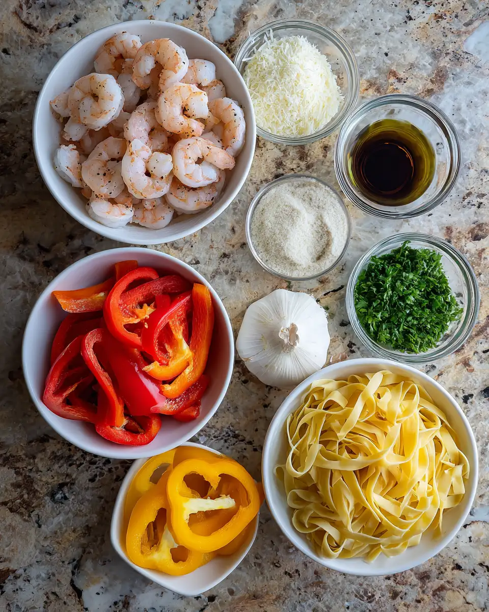 Ingredients for Spice Up Your Dinner with Irresistible Cajun Shrimp Pasta