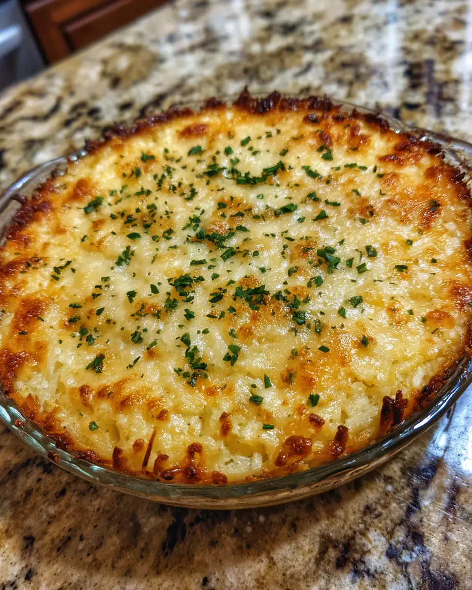Final dish - Ultimate Comfort: Dive into a Cheesy Hashbrown Casserole Delight