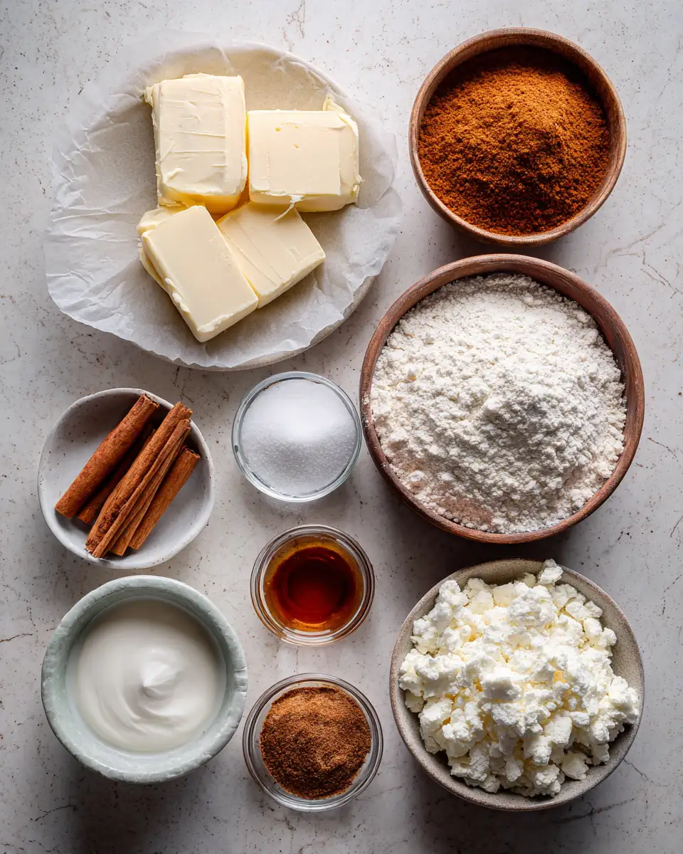 Ingredients for Heavenly Bites: Cinnamon Sugar Cream Cheese Cookies Delight