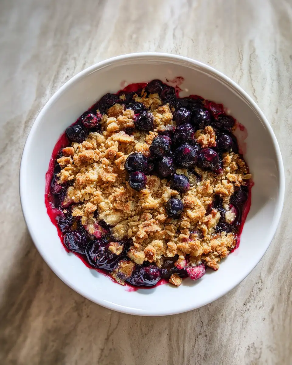 Final dish - Irresistible Classic Blueberry Crisp Dessert That Will Sweeten Your Day