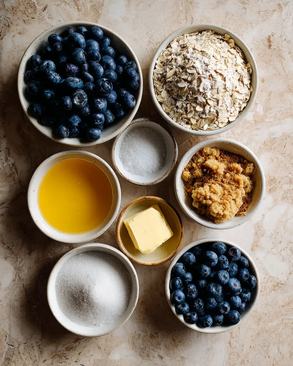 Ingredients for Irresistible Classic Blueberry Crisp Dessert That Will Sweeten Your Day