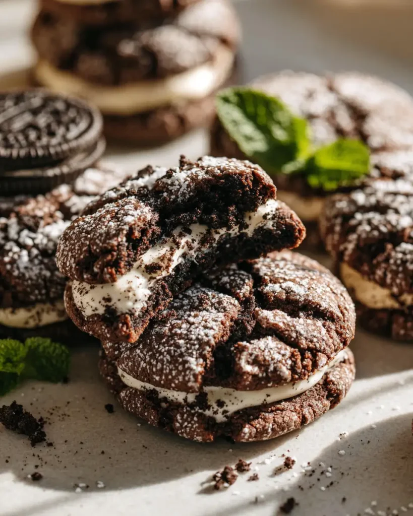 Ultimate Indulgence: Cookies And Cream Stuffed Crinkle Cookies Delight - Featured Image
