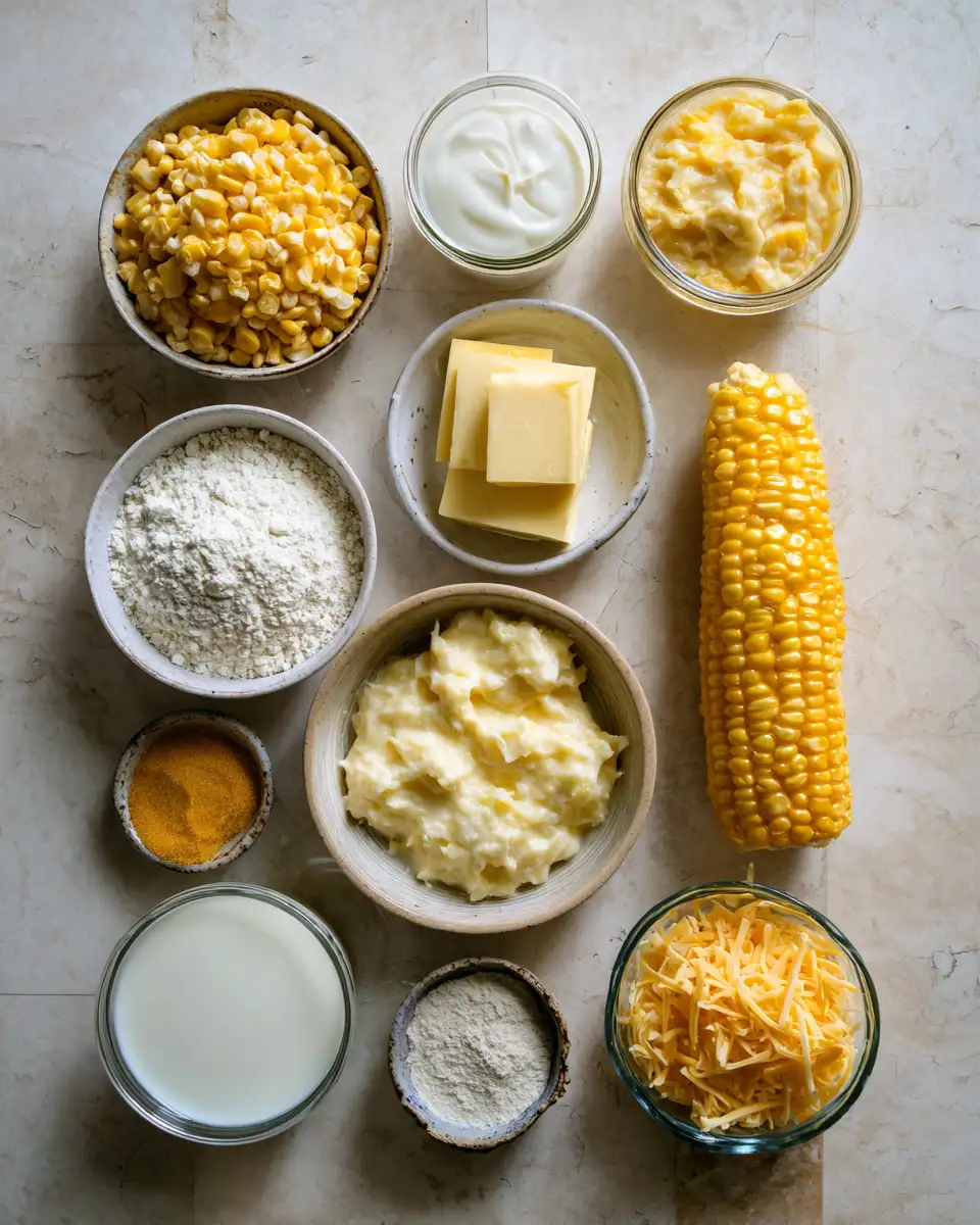Ingredients for Irresistibly Creamy Corn Casserole: Your Ultimate Comfort Food Delight