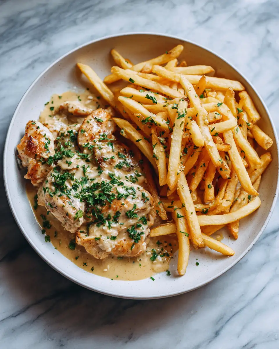 Creamy Garlic Butter Chicken with Golden Fries: A Match Made in Culinary Heaven - Featured Image