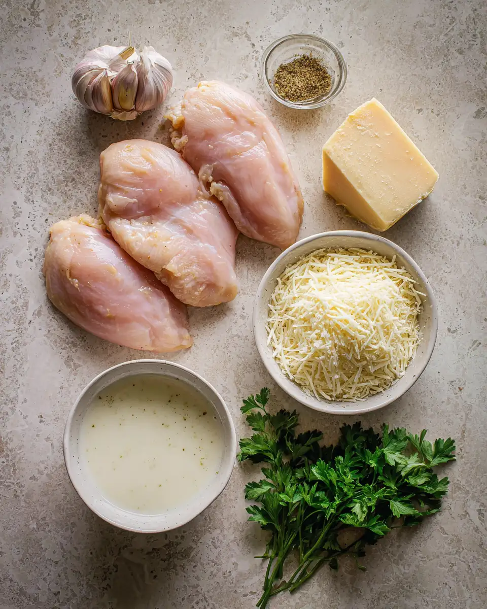 Ingredients for Irresistibly Delicious: Creamy Garlic Parmesan Chicken Magic