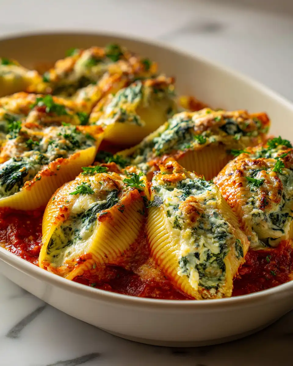 Decadent Delight Creamy Spinach Stuffed Shells Unveiled - Featured Image