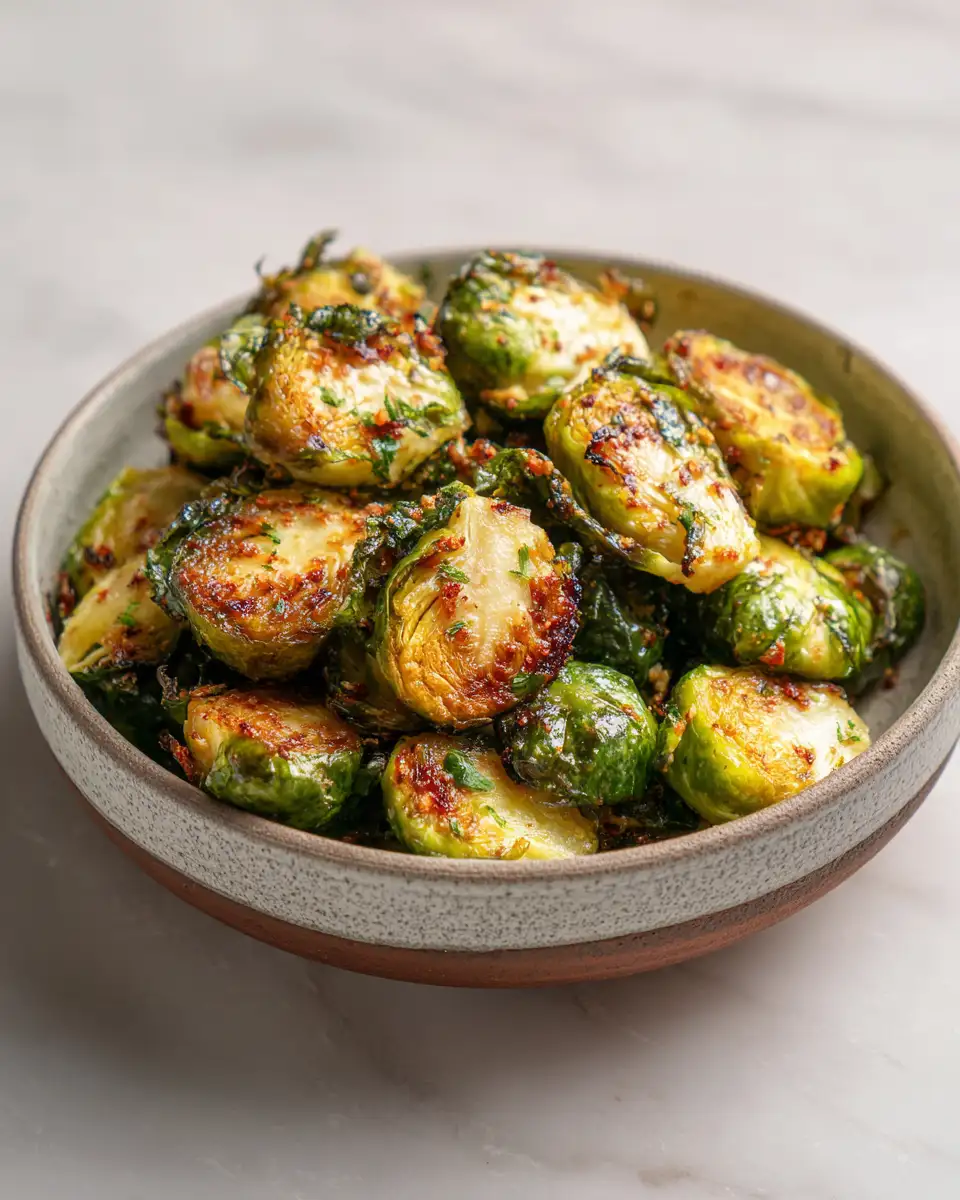 Final dish - Crispy Air Fryer Brussels Sprouts: Your New Favorite Healthy Snack