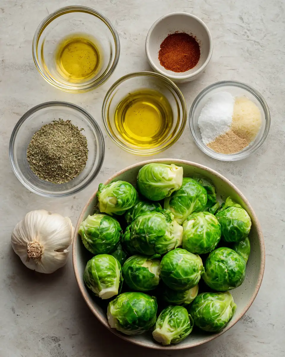 Ingredients for Crispy Air Fryer Brussels Sprouts: Your New Favorite Healthy Snack