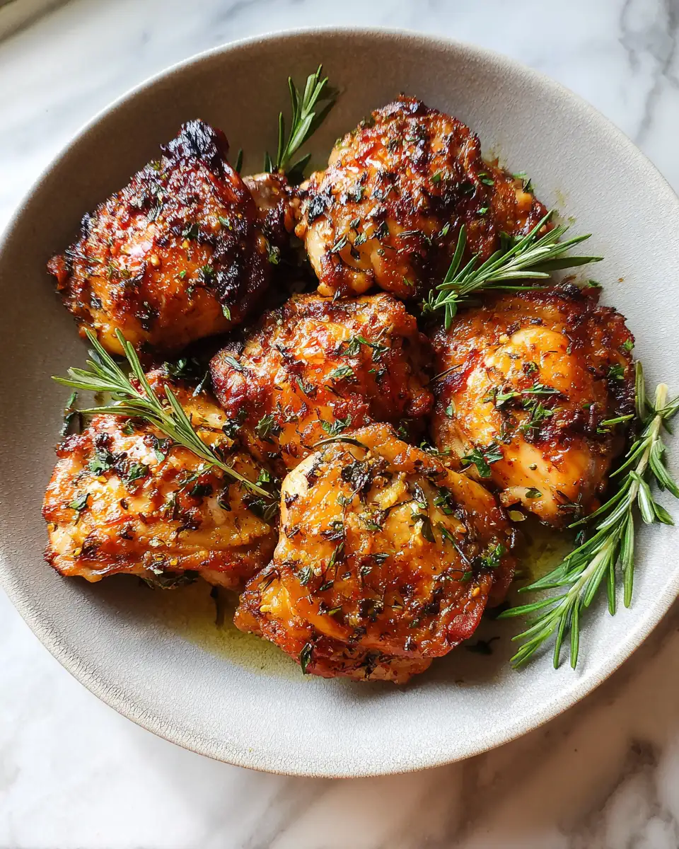 Final dish - Irresistibly Crispy Baked Chicken Thighs for Effortless Gourmet Meals