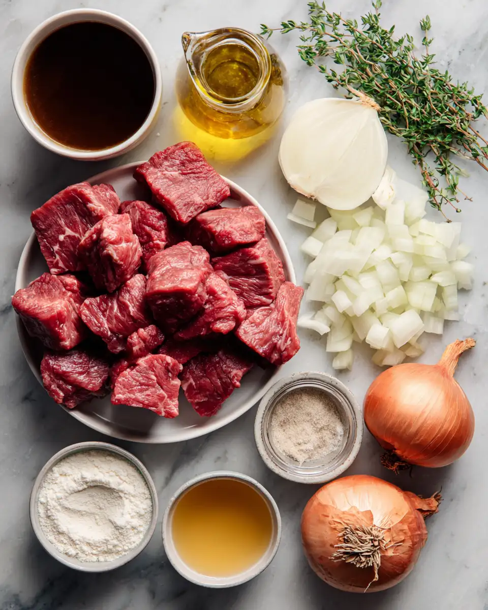 Ingredients for Irresistible Crockpot Beef Tips and Gravy: Your New Comfort Food Staple