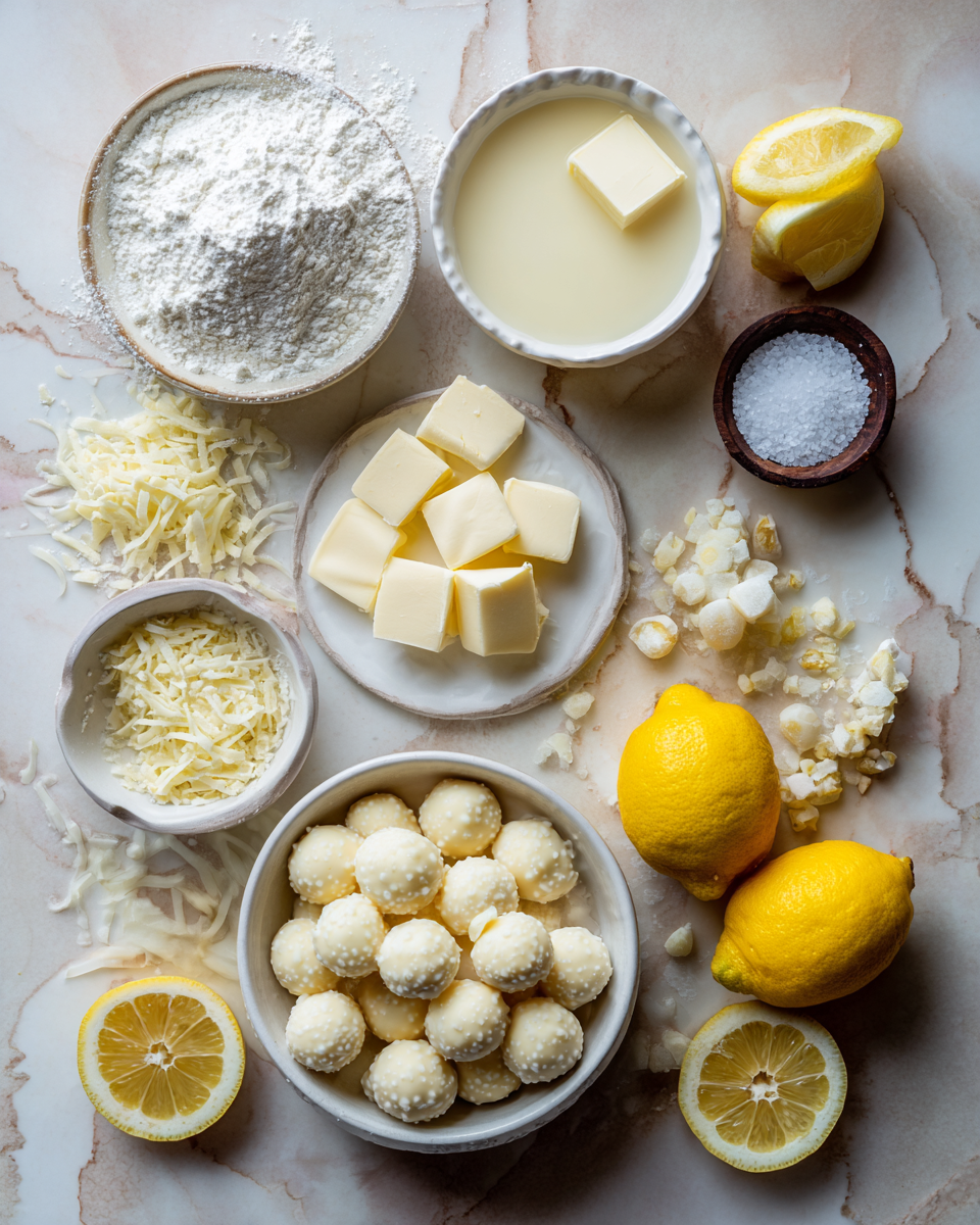 Ingredients for Zesty Bliss Bites: Discover the Magic of Delicious Lemon Truffles