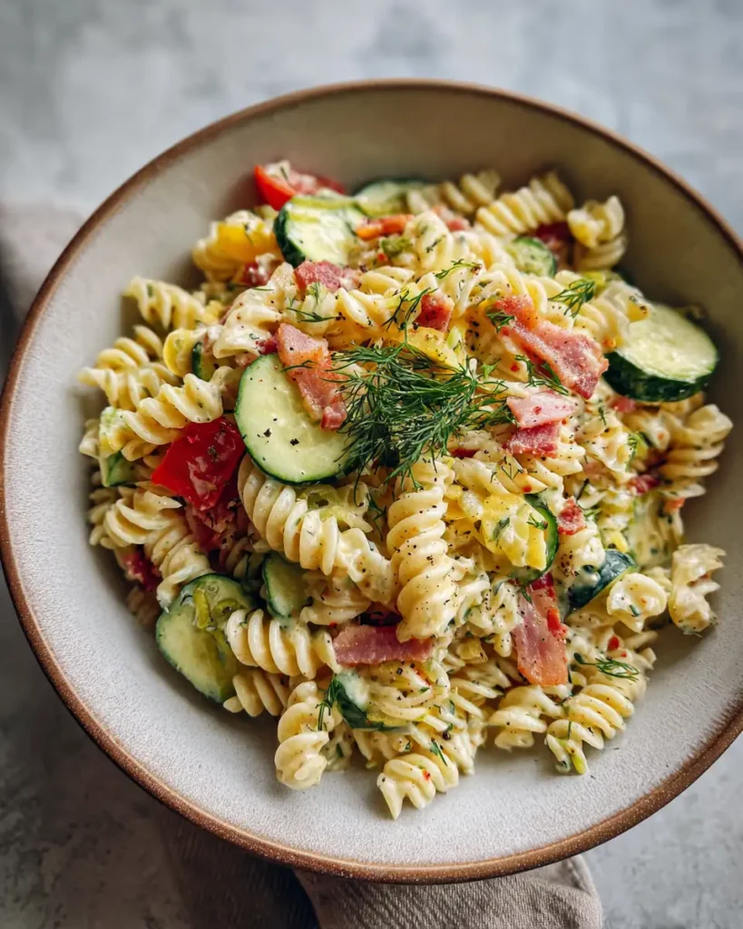 Zesty Dill Pickle Bacon Pasta Salad: A Flavor Explosion in Every Bite - Featured Image