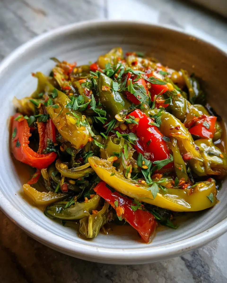 Final dish - Effortless Flavor Boost: Quick and Easy Pickled Banana Peppers Recipe