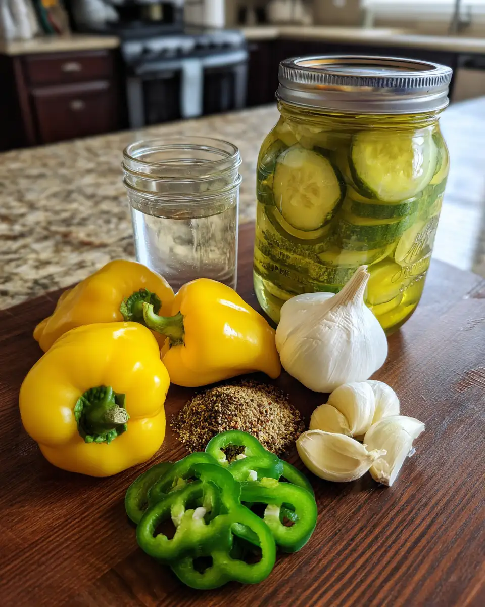 Ingredients for Effortless Flavor Boost: Quick and Easy Pickled Banana Peppers Recipe