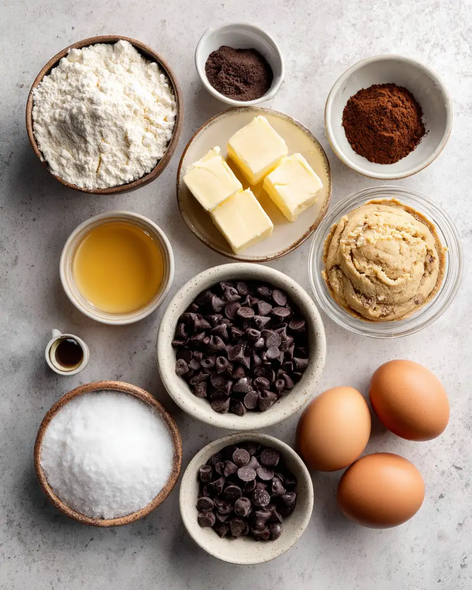 Ingredients for Espresso Chocolate Chip Cookies: A Perfect Blend of Bold and Sweet