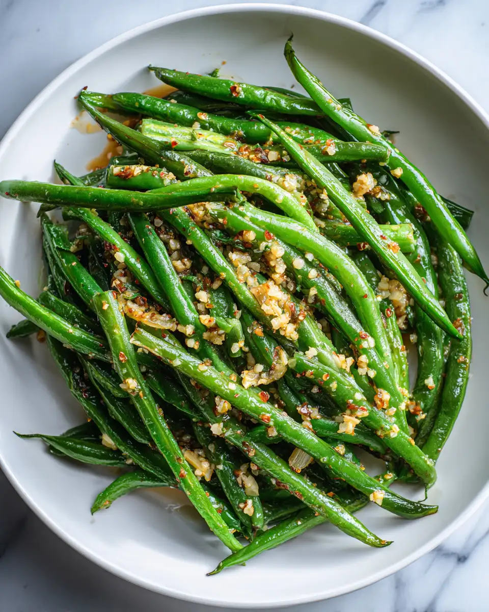 Final dish - Irresistible Garlic Butter Green Beans: A Flavorful Side Dish Sensation