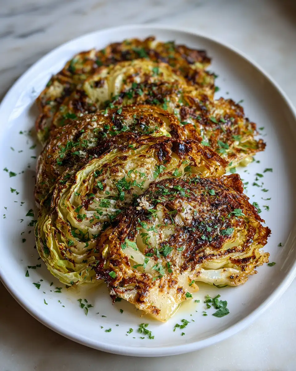 Final dish - Savor the Flavor: Garlic Butter Roasted Cabbage Steaks That Wow