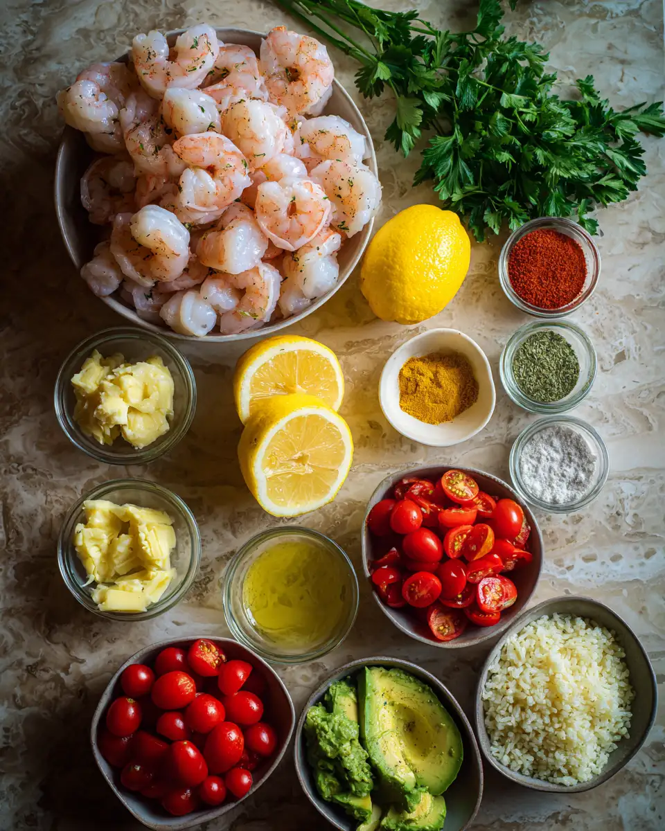 Ingredients for Savor the Flavor: Irresistible Garlic Butter Shrimp Bowls