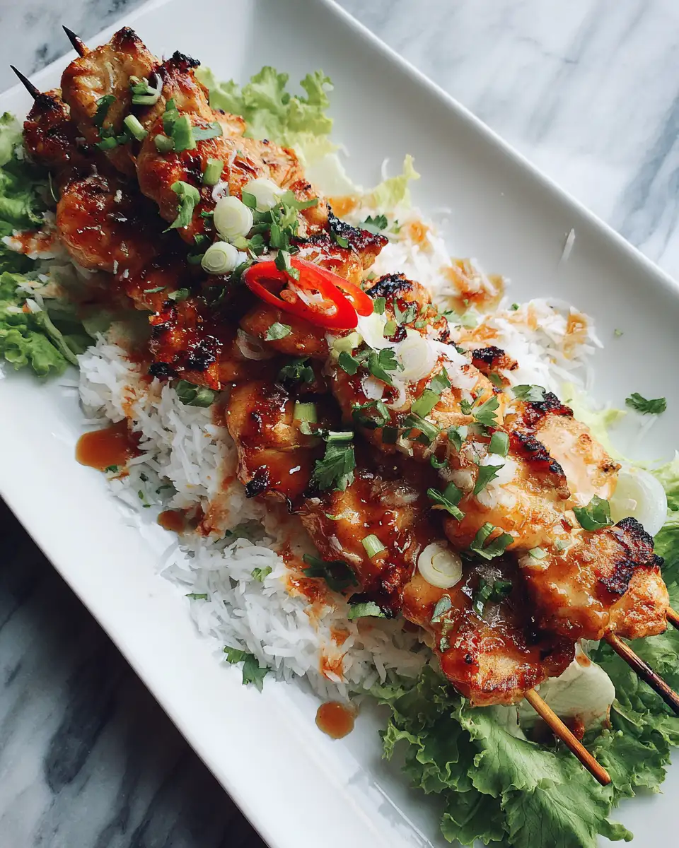 Final dish - Sizzling Grilled Thai Coconut Chicken Skewers: A Flavorful Adventure Awaits