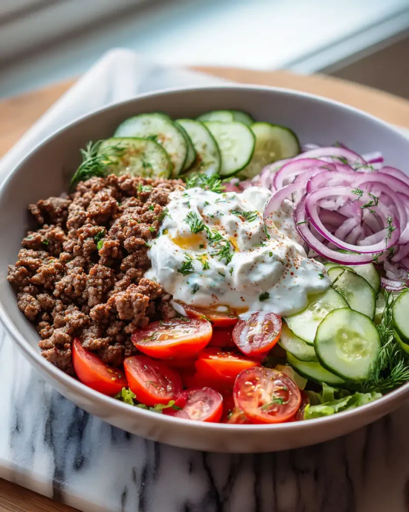 Quick and Flavorful Gyro Bowls with Ground Turkey - Featured Image