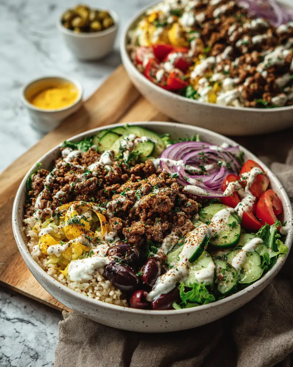 Final dish - Quick and Flavorful Gyro Bowls with Ground Turkey