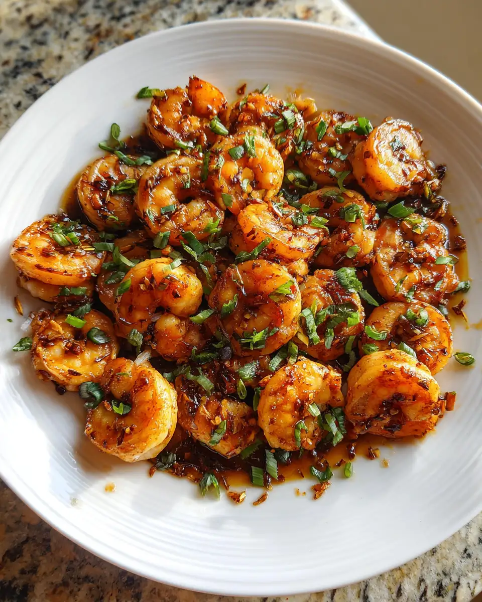 Final dish - Sizzling High Protein Honey Garlic Shrimp Delight