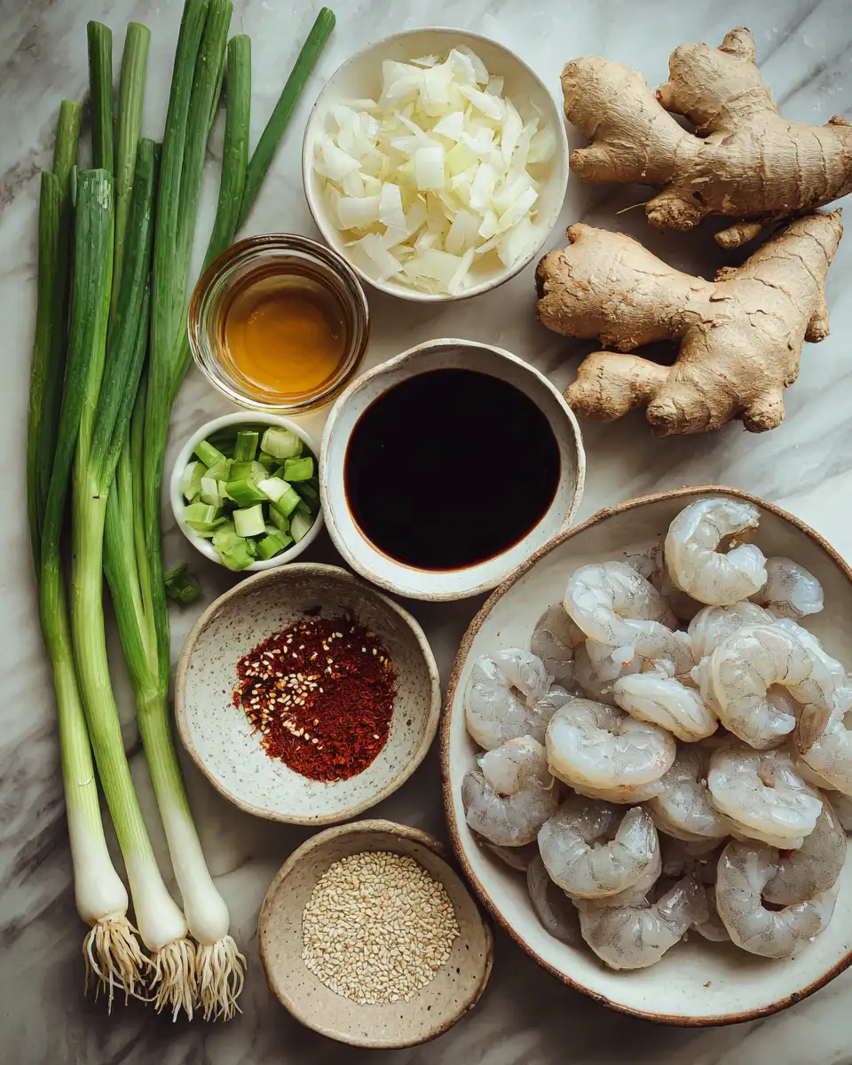 Ingredients for Sizzling High Protein Honey Garlic Shrimp Delight