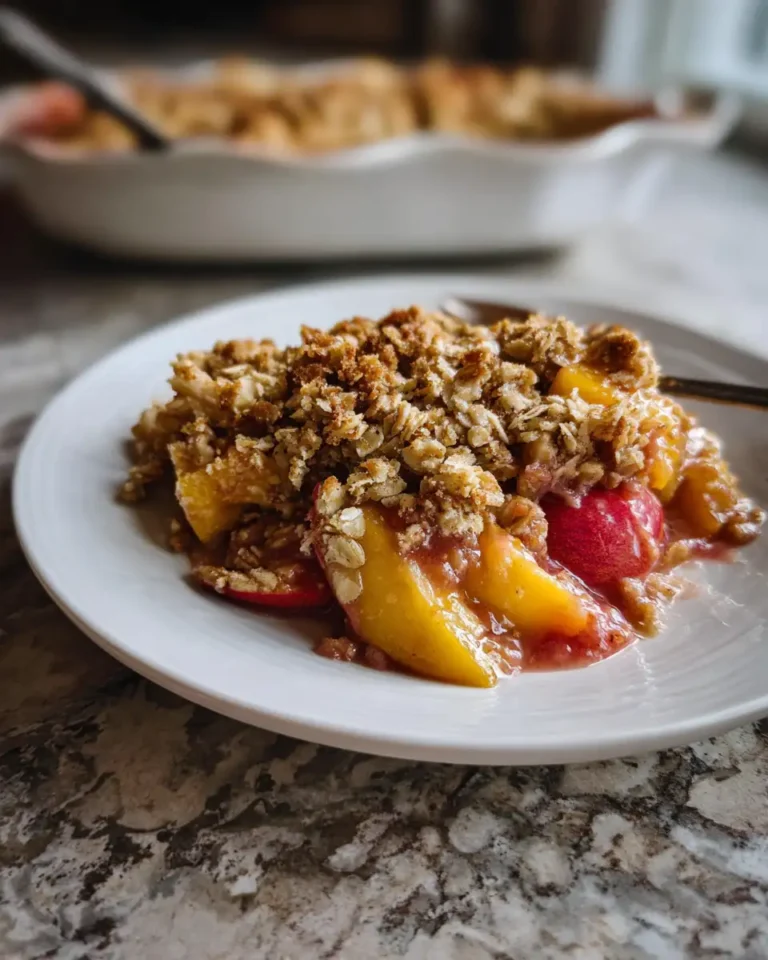 Irresistibly Delicious: Homemade Peach Crumble with Oats - Featured Image