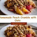 Irresistibly Delicious: Homemade Peach Crumble with Oats