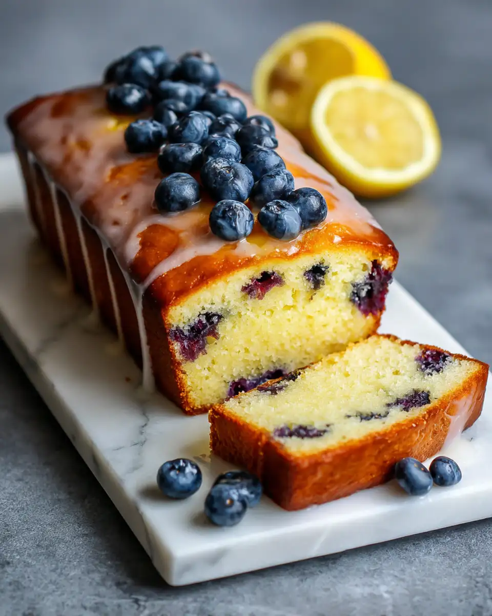 Zesty Delight: Irresistible Lemon Blueberry Pound Cake Recipe - Featured Image