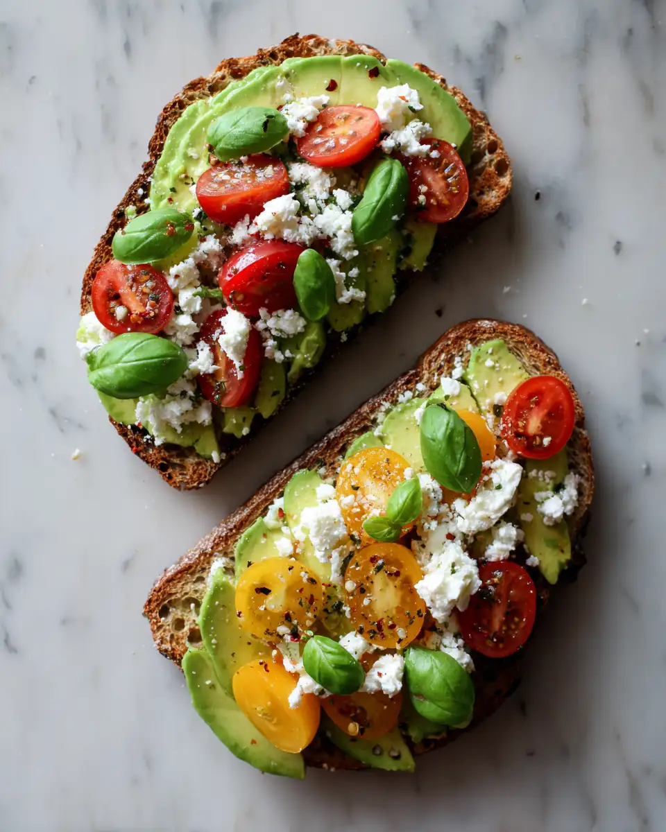 Ingredients for Mediterranean Avocado Toast: A Vibrant Twist on a Classic Breakfast Staple