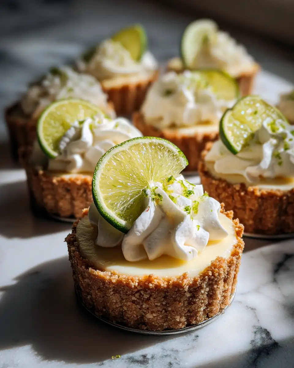 Final dish - Irresistibly Tangy No-Bake Mini Key Lime Pies for Effortless Indulgence