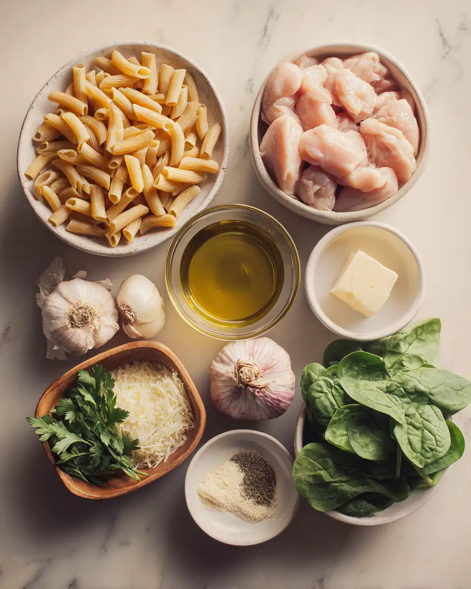 Ingredients for Irresistible One Pot Chicken Pasta: Your Weeknight Dinner Savior