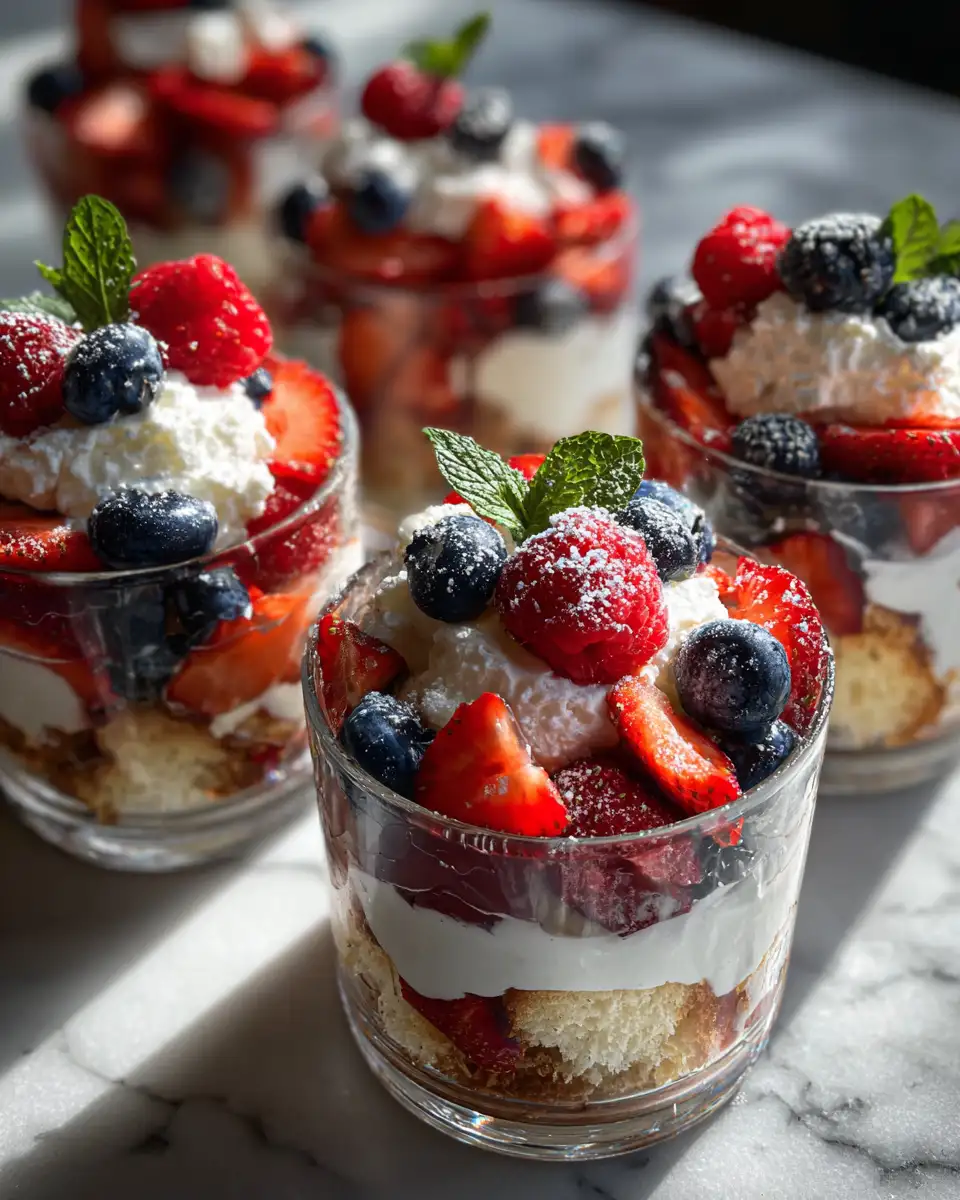 Final dish - Sweet Land of Liberty: Patriotic Berry Trifle Cups Delight