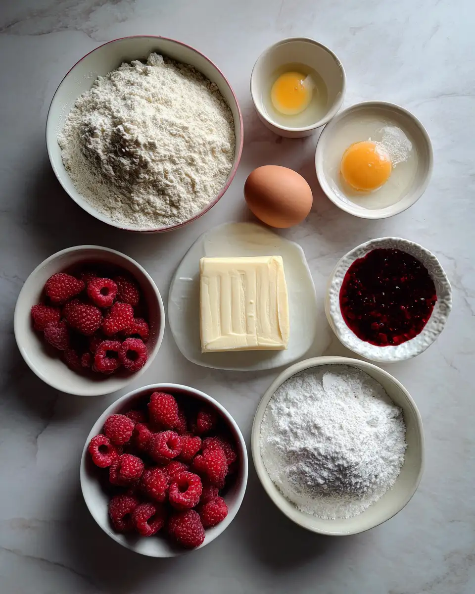 Ingredients for Raspberry Cheesecake Sugar Cookies: A Sweet Twist on a Classic Treat