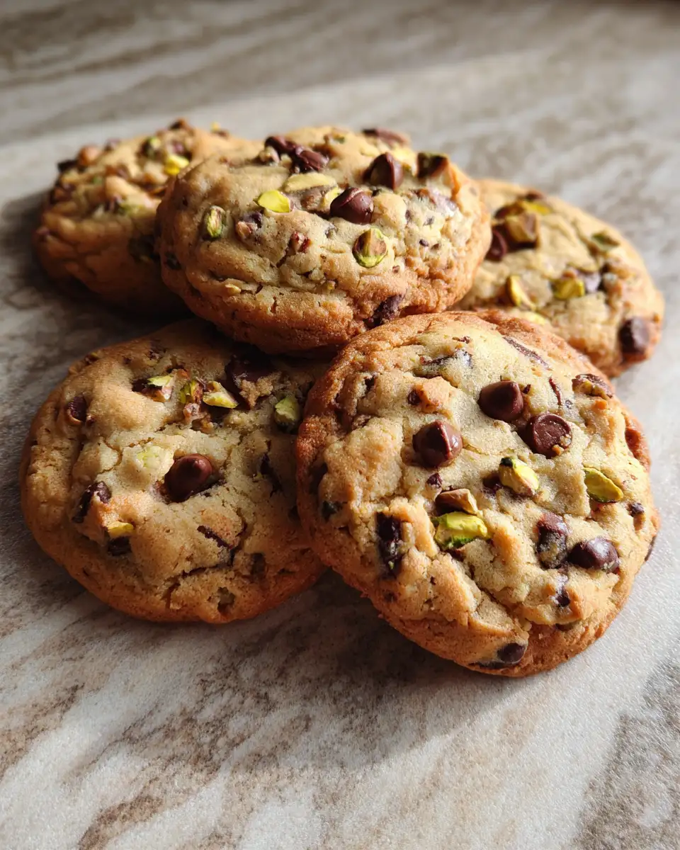 Final dish - Irresistible Salted Pistachio Chocolate Chip Cookies for a Sweet-Savory Delight