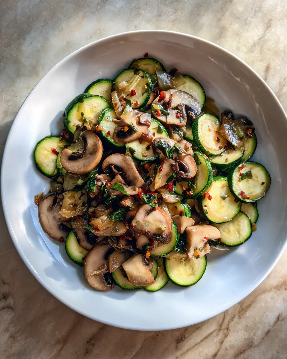 Final dish - Savor the Flavor: Sauteed Zucchini, Mushrooms, and Onions Delight