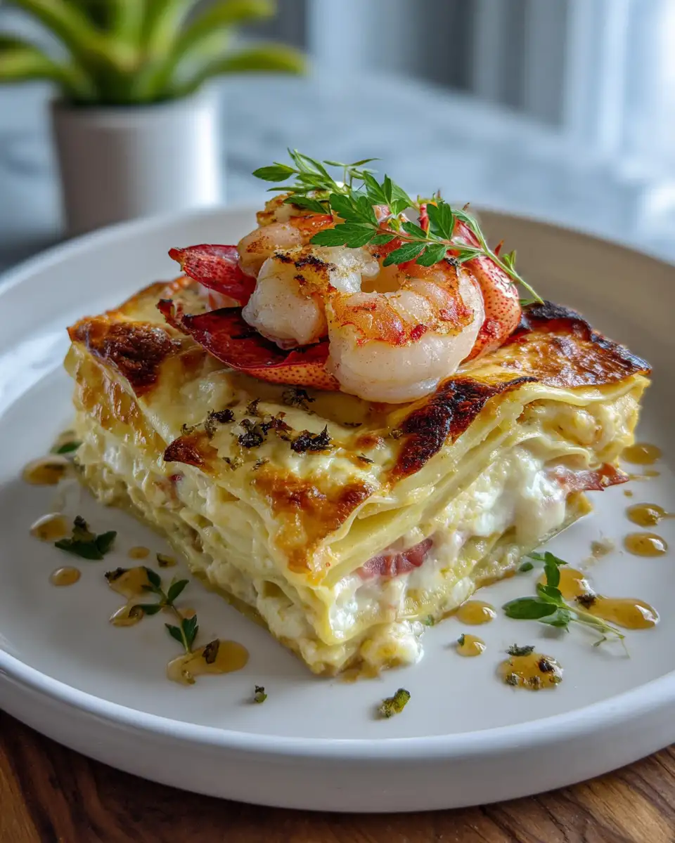 Dive into Decadence with Seafood Lasagna Featuring Shrimp and Lobster - Featured Image