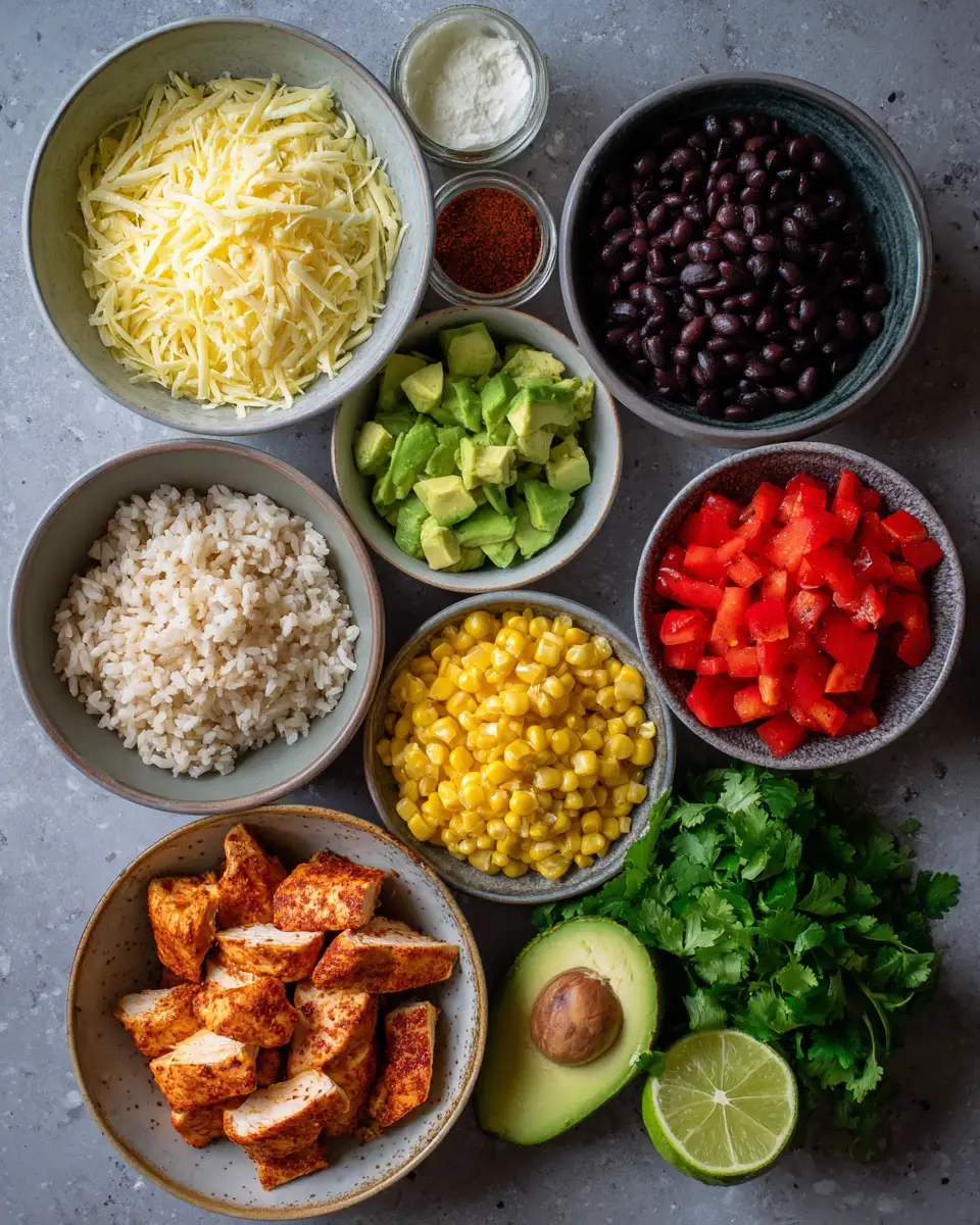 Ingredients for Spice Up Your Mealtime with a Flavorful Southwest Chicken Bowl