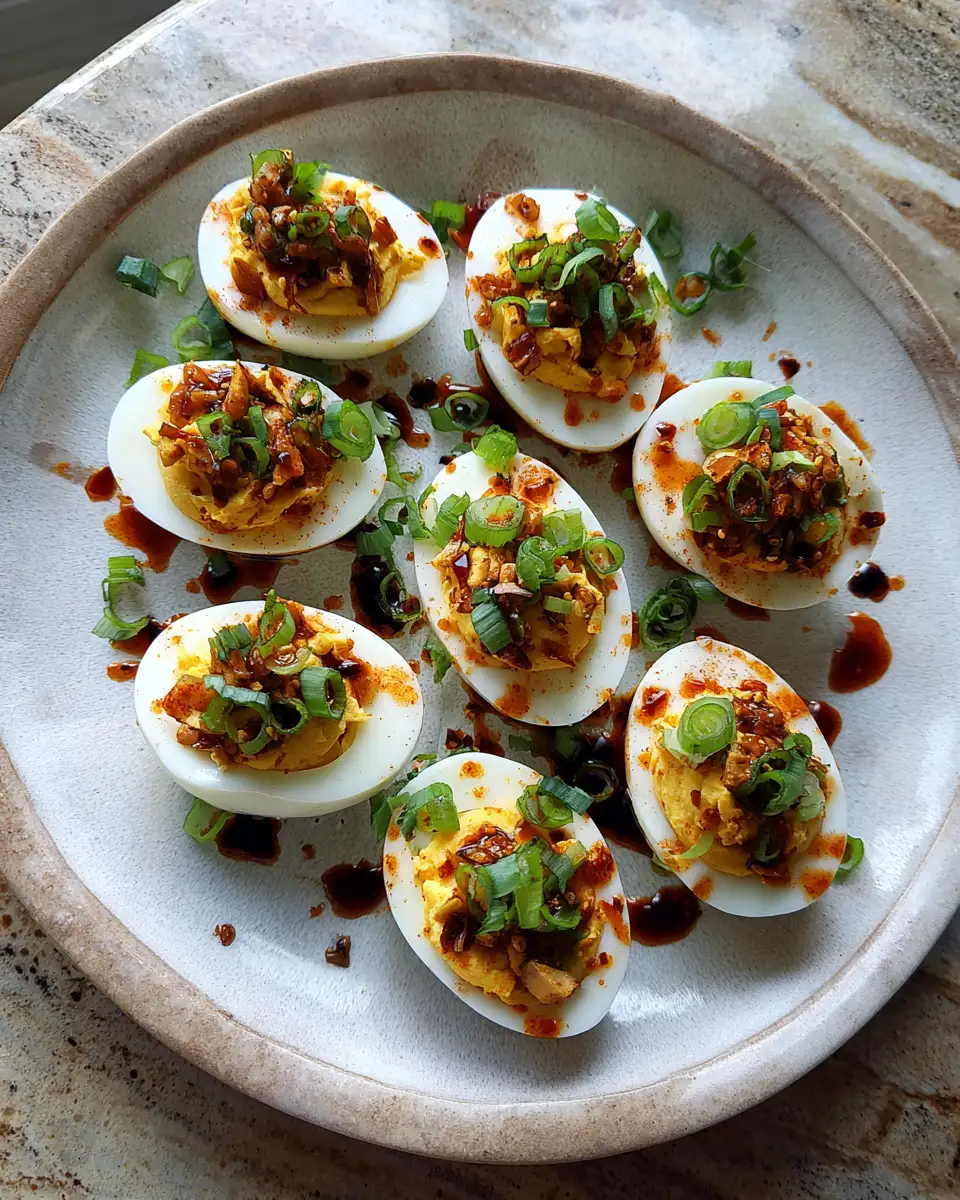 Final dish - Zing Up Your Brunch with Spicy Chili Garlic Deviled Eggs