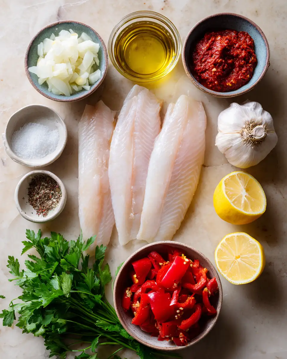 Ingredients for Dive Into Deliciousness: Tilapia in Roasted Pepper Sauce Extravaganza