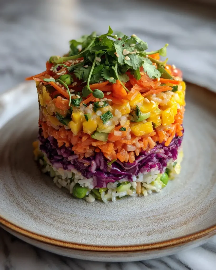 Taste the Rainbow: Vibrant Vegan Cilantro-Lime Rice Stack - Featured Image