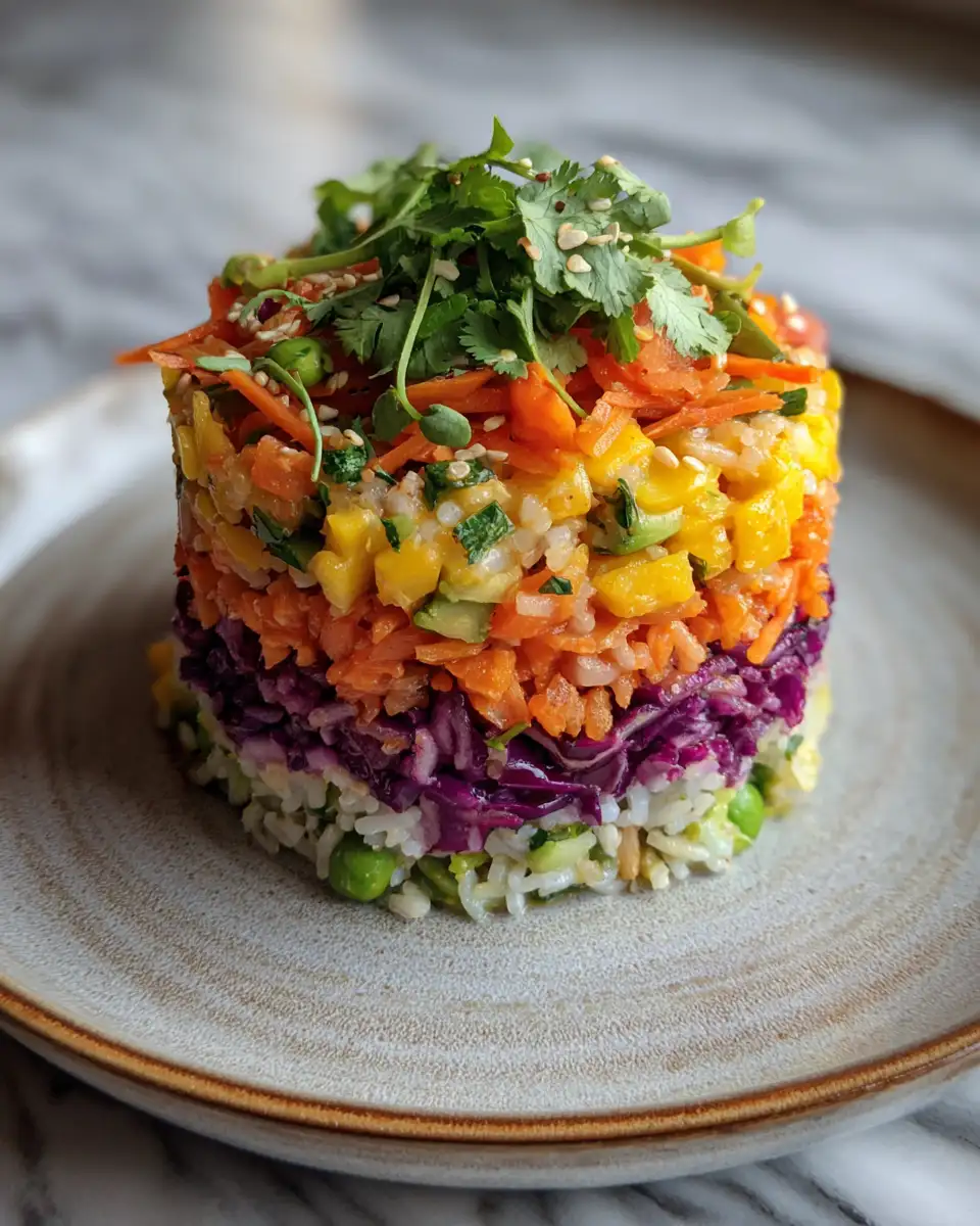 Taste the Rainbow: Vibrant Vegan Cilantro-Lime Rice Stack - Featured Image